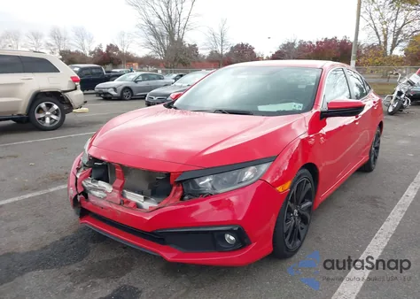 2019 Honda Civic Sport z USA, uszkodzony, nr VIN 2HGFC2F81KH508651